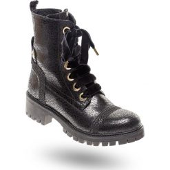 TRAPERY TWINSET. Czarne buty trekkingowe damskie Twinset, ze skóry, bez obcasa, na obcasie, na sznurówki. Za 1219,00 zł.
