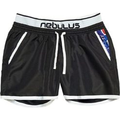 Bermudy męskie: Szorty "Malibu" w kolorze czarnym