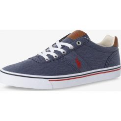 Polo Ralph Lauren - Tenisówki męskie z dodatkiem skóry, niebieski. Niebieskie trampki męskie Polo Ralph Lauren, bez wzorów, z jeansu, bez zapięcia. Za 359,95 zł.