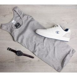 Koszulka męska tank top szara Recea. Szare koszulki męskie Recea, xl, bez wzorów, z bawełny, sportowe, bez kołnierzyka. Za 14,99 zł.