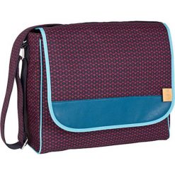 Torebki klasyczne damskie: Torba „Messenger Bag” w kolorze granatowo-różowym na akcesoria do przewijania – 31 x 37 x 15 cm