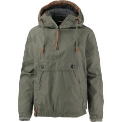 Kurtka przeciwwiatrowa w kolorze oliwkowym. Brązowe kurtki damskie Street Wear, xs, bez wzorów, ze skóry, krótkie, bez kaptura. W wyprzedaży za 206,95 zł.
