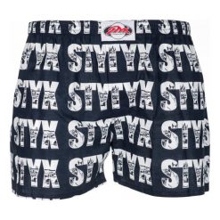 Styx Bokserki Męskie, Xl, Ciemnoniebieskie. Szare bokserki męskie marki Styx, z napisami. Za 58,00 zł.