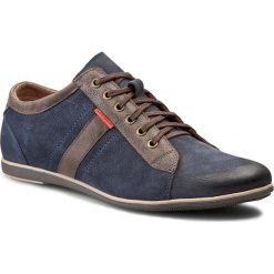 Półbuty GREGOR - 01590-ME-NT196-DU211-DS Granat/Brąz. Niebieskie derby męskie Gregor, z nubiku. W wyprzedaży za 199,00 zł.