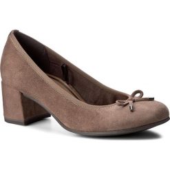 Półbuty TAMARIS - 1-22305-29 Truffle 428. Brązowe creepersy damskie Tamaris, z materiału, na obcasie. W wyprzedaży za 169,00 zł.
