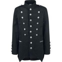 Banned Alternative Military Drummer Coat Płaszcz czarny. Czarne płaszcze męskie marki Banned Alternative, l, z aplikacjami, z materiału, militarne. Za 284,90 zł.