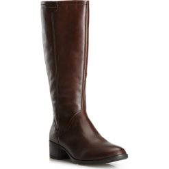 Buty damskie. Kozaki damskie Wittchen, ze skóry, bez obcasa, na obcasie, na zamek. W wyprzedaży za 239,92 zł.