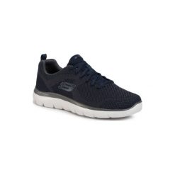 Skechers 232057 NVY Granatowy. Niebieskie buty sportowe męskie Skechers, z materiału, bez zapięcia. Za 229,99 zł.