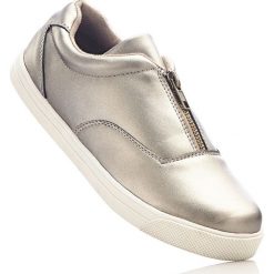 Buty wsuwane bonprix brązowo-złoty. Brązowe buty sportowe damskie marki bonprix. Za 37,99 zł.
