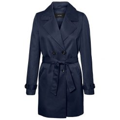 Vero Moda Damski płaszcz VMBERTA 3/4 JACKET COL Navy Blaze r (Rozmiar XS). Niebieskie kurtki damskie Vero Moda, xs, bez wzorów. W wyprzedaży za 170,00 zł.