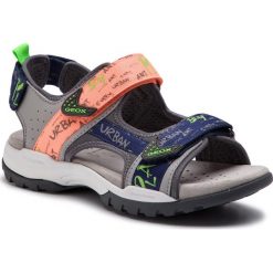 Sandały GEOX - J Borealis B. A J920RA 05415 C1040 D Grey/Fluo Orange. Szare sandały chłopięce Geox, z materiału. W wyprzedaży za 169,00 zł.