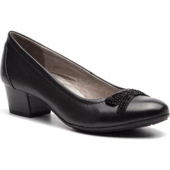 Półbuty JANA - 8-22309-22 Black Nappa 022. Czarne półbuty damskie Jana, bez wzorów, ze skóry ekologicznej, bez obcasa, na obcasie, bez zapięcia. W wyprzedaży za 159,00 zł.