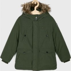 Tommy Hilfiger - Kurtka dziecięca 110-176 cm. Szare kurtki chłopięce TOMMY HILFIGER, bez wzorów, z poliesteru, długie, z kapturem. W wyprzedaży za 479,90 zł.