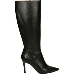 Kozaki - 3909 VIT NERO. Czarne buty zimowe damskie marki Venezia, z materiału, na obcasie. Za 349,00 zł.