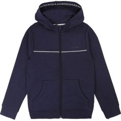 Boss - Bluza dziecięca 104-110 cm. Szare bluzy chłopięce Boss, z nadrukiem, z elastanu, bez rękawów, z kapturem. Za 299,90 zł.