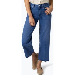 Tommy Hilfiger - Jeansy damskie, niebieski. Niebieskie jeansy damskie TOMMY HILFIGER, bez wzorów, z bawełny, z podwyższonym stanem. Za 379,95 zł.
