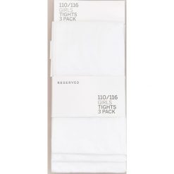 Rajstopy z mikrofibry 3 pack - Biały. Białe rajstopy damskie Reserved, bez wzorów. Za 29,99 zł.