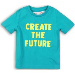Minoti Koszulka Chłopięca 80 - 86 Turkusowa. Niebieskie t-shirty chłopięce MINOTI, z napisami, z krótkim rękawem. Za 33,00 zł.