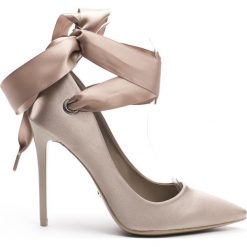 Szpilki damskie (38). Szare szpilki IDEAL, bez wzorów, eleganckie, bez obcasa, na szpilce, bez zapięcia. Za 59,00 zł.