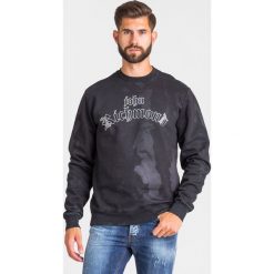BLUZA SAUNDERS JOHN RICHMOND. Czarne bluzy męskie John Richmond, xl, z nadrukiem, z bawełny, z okrągłym kołnierzem, bez rękawów, bez kaptura. Za 919,00 zł.
