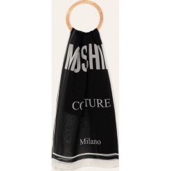Moschino - Szal. Czarne szaliki damskie MOSCHINO, z jedwabiu. W wyprzedaży za 429,90 zł.