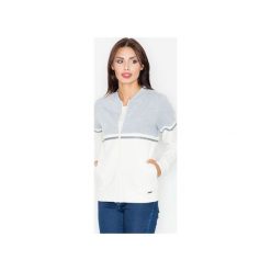 Bluza M512 Ecru-Szary. Brązowe bluzy damskie FIGL, s, w paski, z dzianiny, bez rękawów, bez kaptura. Za 149,00 zł.