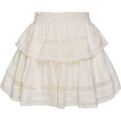 Spódniczka LOVESHACKFANCY RUFFLE. Brązowe spódniczki damskie LoveShackFancy, w koronkowe wzory, z bawełny, boho. Za 900,00 zł.