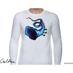 Błękitna trąbka - męska koszulka z rękawem. Niebieskie bluzy męskie Pakamera, m, z długim rękawem, długie. Za 89,00 zł.