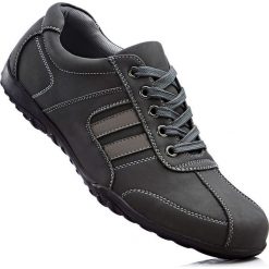 Sneakersy bonprix czarno-szary. Czarne sneakersy męskie bonprix, na sznurówki. Za 109,99 zł.