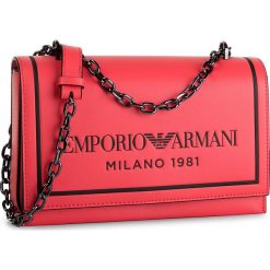 Torebka EMPORIO ARMANI - Y3E123 YSO3I 81200 Strawberry/Black. Różowe listonoszki damskie Emporio Armani, bez wzorów, ze skóry, na ramię, bez dodatków. Za 2109,00 zł.