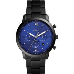 Zegarek FOSSIL - Neutra Chrono FS5698 Black. Czarne zegarki męskie Fossil, ze stali. W wyprzedaży za 589,00 zł.