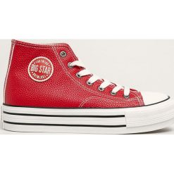 Big Star - Trampki. Czerwone trampki i tenisówki damskie BIG STAR, bez wzorów, z gumy, na sznurówki. Za 179,90 zł.