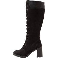 Timberland ALLINGTON 14IN SIDE ZIP Kozaki sznurowane black. Czarne buty zimowe damskie marki Timberland, z materiału. Za 879,00 zł.
