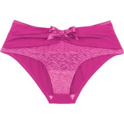 Figi "panty" bonprix fuksja. Różowe panty damskie bonprix, w koronkowe wzory. Za 19,99 zł.