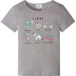 Bluzki, topy, tuniki: T-shirt bonprix jasnoszary melanż