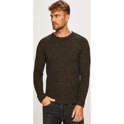Selected - Sweter. Pomarańczowe swetry męskie Selected, s, bez wzorów, z bawełny, z okrągłym kołnierzem, bez kaptura. W wyprzedaży za 139,90 zł.