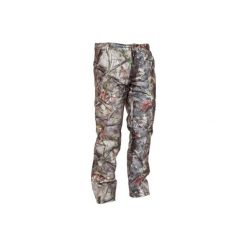 Spodnie myśliwskie Sibir 300 Imper camo. Brązowe spodnie męskie SOLOGNAC, l, bez wzorów, z poliesteru, sportowe. Za 199,99 zł.