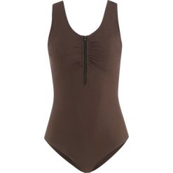 Kostium kąpielowy wyszczuplający bonprix brązowy. Pomarańczowe stroje kąpielowe damskie bonprix, bez wzorów. Za 59,99 zł.