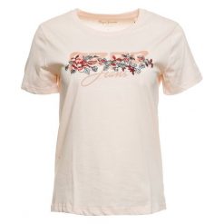 Pepe Jeans T-Shirt Damski Pepa L Łososiowy. Różowe koszulki damskie marki Pepe Jeans, l, z nadrukiem, z jeansu, bez kołnierzyka. Za 169,00 zł.