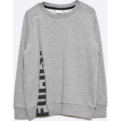 Name it - Bluza dziecięca Adam 122-164 cm. Szare bluzy chłopięce Name it, bez wzorów, z bawełny, bez rękawów, bez kaptura. W wyprzedaży za 39,90 zł.