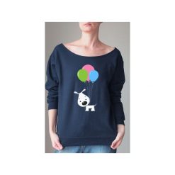 Piesek baloniki czarny oversize z. Czarne bluzy damskie One mug a day, s, z nadrukiem, z bawełny, bez rękawów, bez kaptura. Za 139,00 zł.