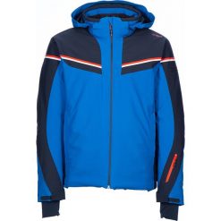 Kurtka narciarska w kolorze niebieskim. Niebieskie kurtki sportowe męskie s, z tkaniny, narciarskie. W wyprzedaży za 499,95 zł.
