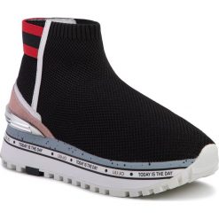 Sneakersy LIU JO - Maxi Alexa 4 BXX057 TX022 Black 22222. Czarne półbuty damskie Liu Jo, na co dzień, bez wzorów, ze skóry, bez obcasa, na płaskiej podeszwie, bez zapięcia. Za 689,00 zł.