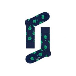 Skarpetki Happy Socks - Big Luck (BLU01-6000). Szare skarpetki damskie marki Happy Socks, w kolorowe wzory, z bawełny. Za 34,90 zł.