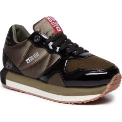 Sneakersy BIG STAR - EE274722 Khaki. Zielone półbuty damskie BIG STAR, na co dzień, bez wzorów, ze skóry ekologicznej, retro, bez obcasa, bez zapięcia. W wyprzedaży za 149,00 zł.