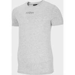 T-shirt męski TSM602 - chłodny jasny szary melanż - Outhorn. Szare koszulki męskie Outhorn, m, bez wzorów, bez kołnierzyka. Za 34,99 zł.
