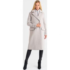 PŁASZCZ EMPORIO ARMANI. Szare kurtki damskie Emporio Armani, bez wzorów, z wełny, bez kaptura. Za 1751,40 zł.