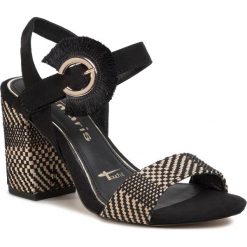 Sandały TAMARIS - 1-28326-24 Black Comb 098. Czarne klapki damskie Tamaris, bez wzorów, ze skóry, bez obcasa, na obcasie. Za 229,00 zł.