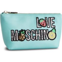Kosmetyczka LOVE MOSCHINO - JC5314PP07KL0700 Azzurro. Niebieskie kosmetyczki męskie Love Moschino, bez wzorów, ze skóry ekologicznej. W wyprzedaży za 249,00 zł.