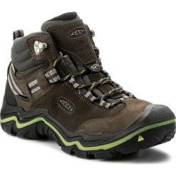 Trekkingi KEEN - Wanderer Mid Wp 1014766 Raven/Bright Chartreuse. Pomarańczowe trapery damskie Keen, na imprezę, ze skóry, bez obcasa, bez zapięcia. W wyprzedaży za 349,00 zł.
